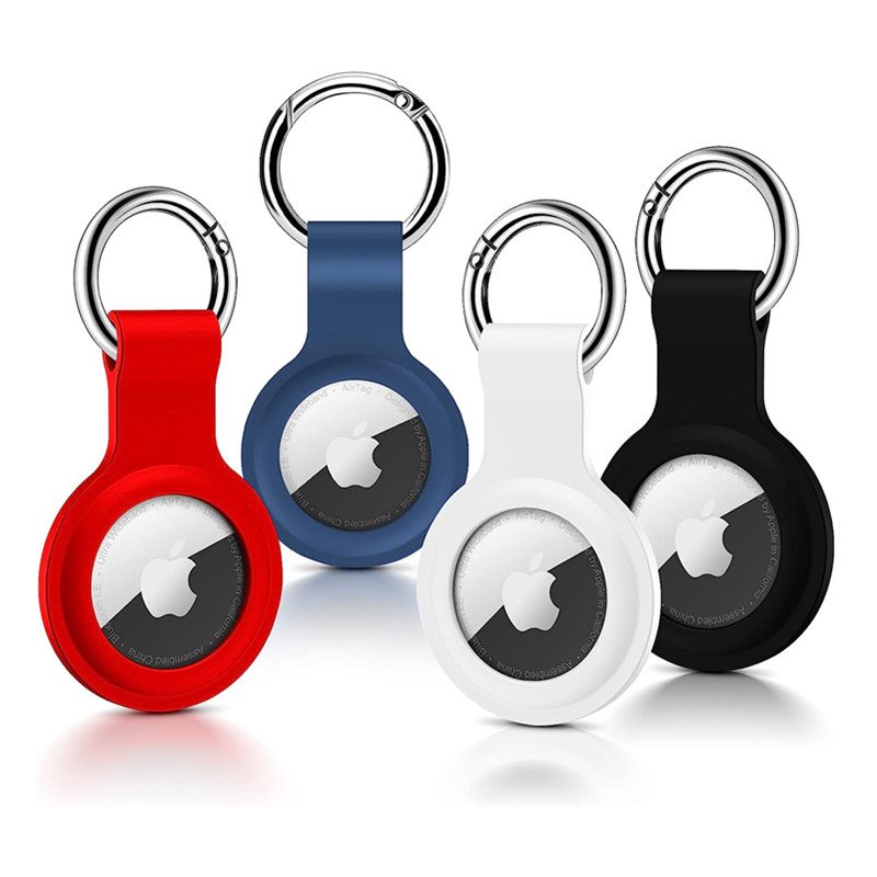 4 Pack High Quality Silicon Air tag Case Key Ring Airtag Keychain Holder Case For Apple Airtag