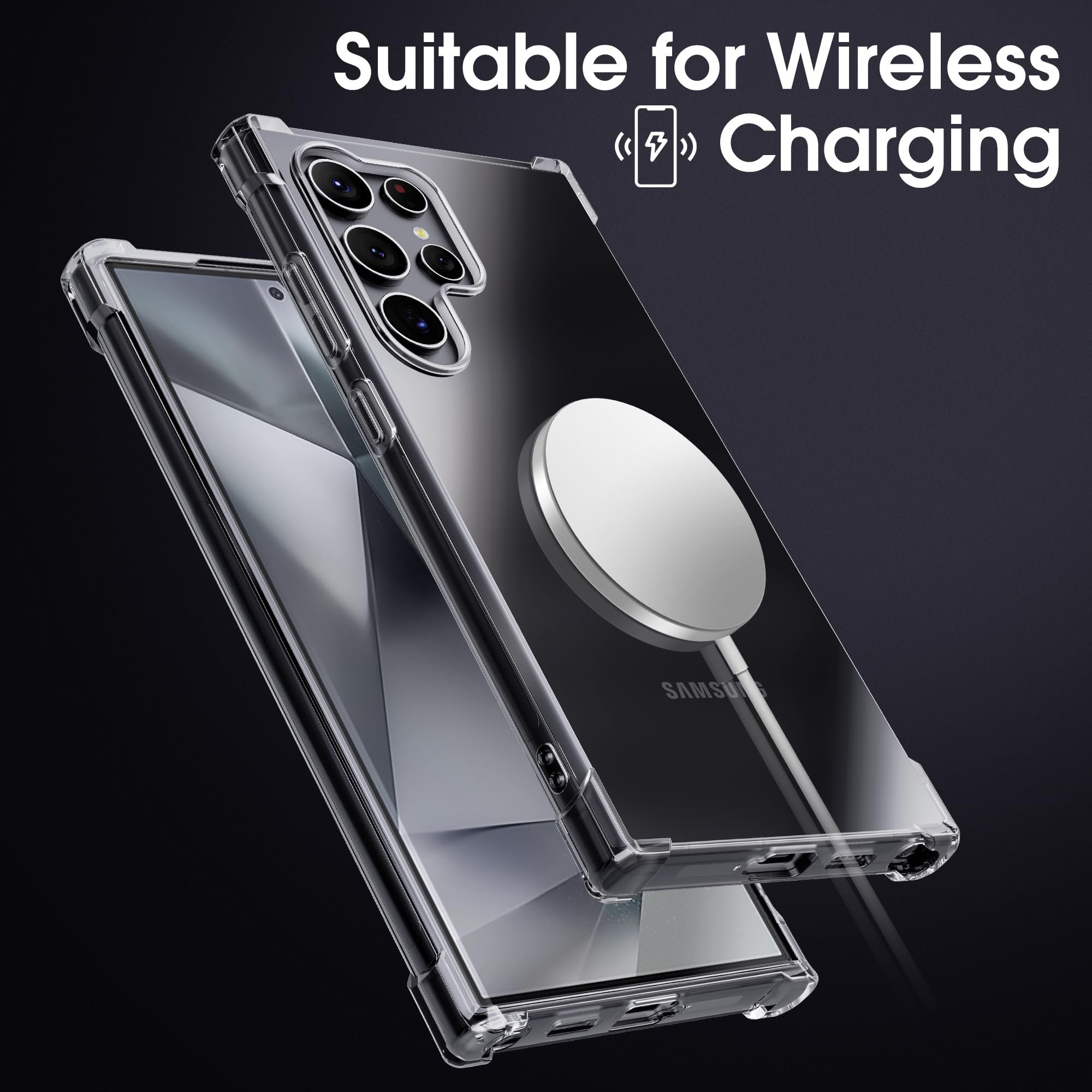 1.5mm Shockproof Clear TPU Mobile Phone Case for Samsung S24 Ultra