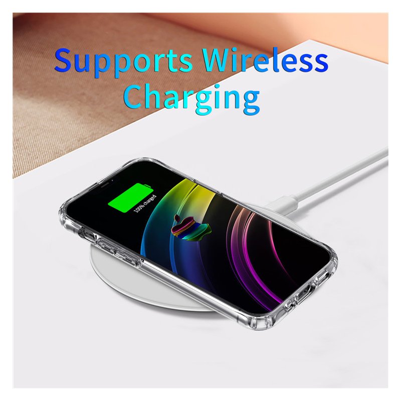 Anti-knock Support Wireless Charging Crystal Clear Shockproof Waterproof Mobile Phone Cases Cover For iPhone 12 13 mini Pro Max