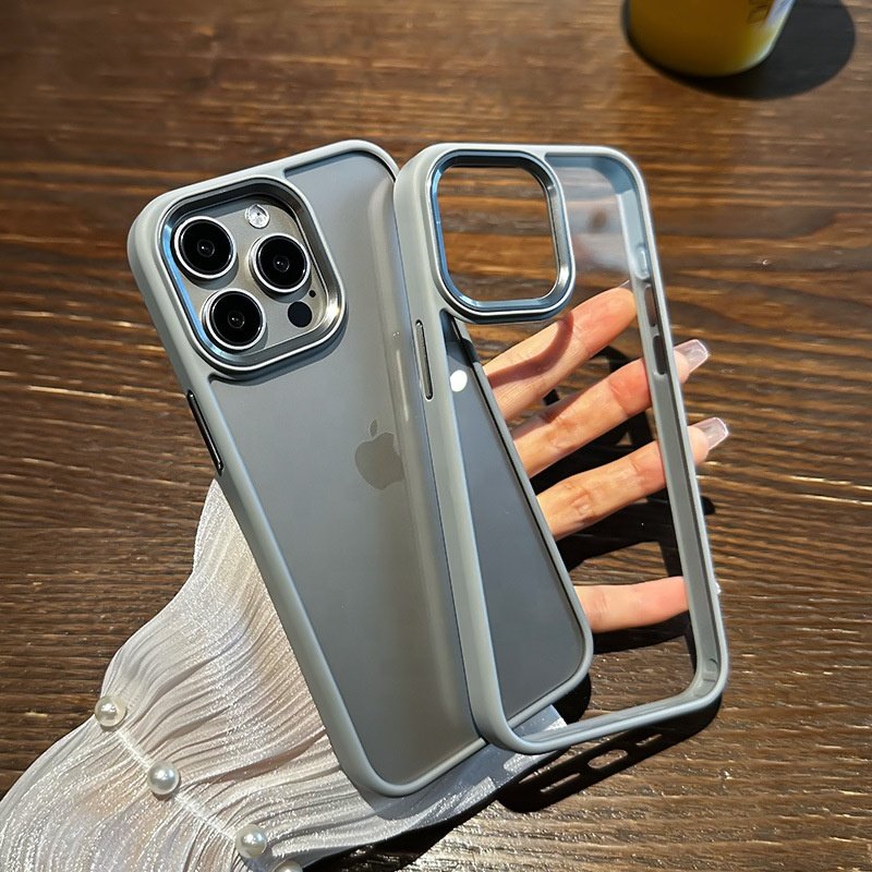 iphone 16 Phone Case Titanium Metal Primary Color for iPhone 15 Transparent case Anti Drop 13 ProMax Eagle Eye Back Phone Cover