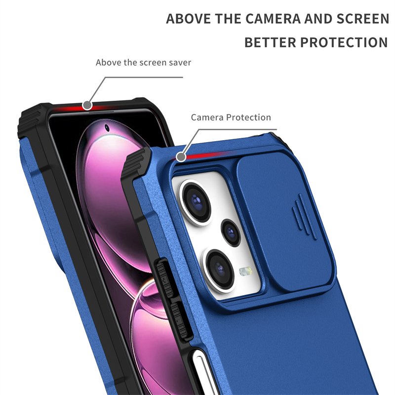 For Poco X5 Pro 5G Case Kickstand Slide Lens Armor Shockproof Phone Case For Pocox5pro Poko Little X5pro X 5 Pro 5X Back Cover