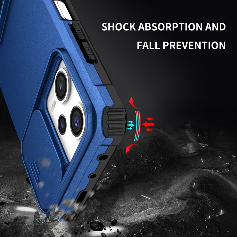 For Poco X5 Pro 5G Case Kickstand Slide Lens Armor Shockproof Phone Case For Pocox5pro Poko Little X5pro X 5 Pro 5X Back Cover