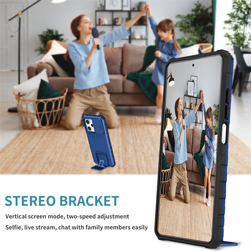 For Poco X5 Pro 5G Case Kickstand Slide Lens Armor Shockproof Phone Case For Pocox5pro Poko Little X5pro X 5 Pro 5X Back Cover
