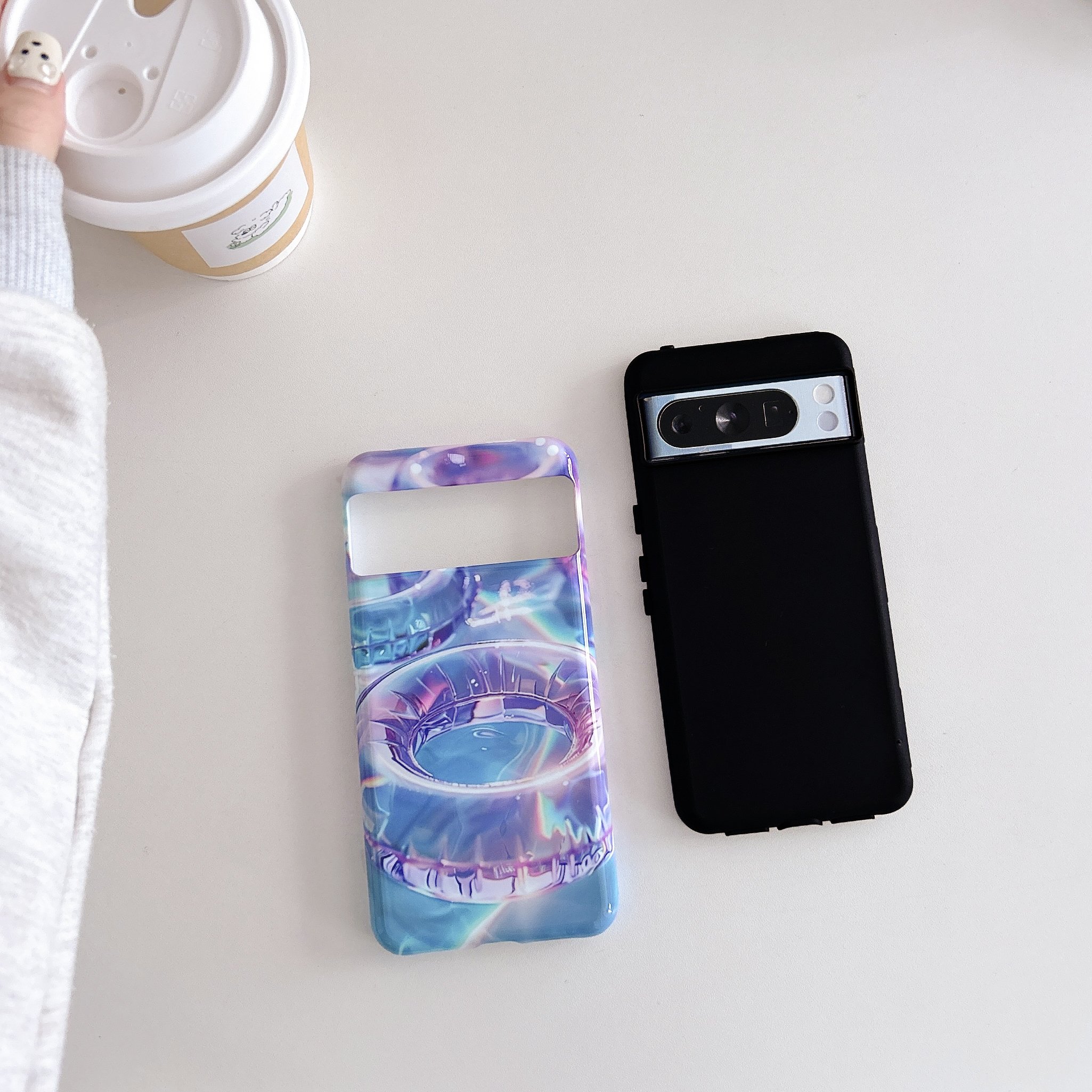 cream Two-in-One TPU+PC Lightweight Mobile Phone Case for Google Pixel 9/9a/8/8 Pro/8a 5G Compatible