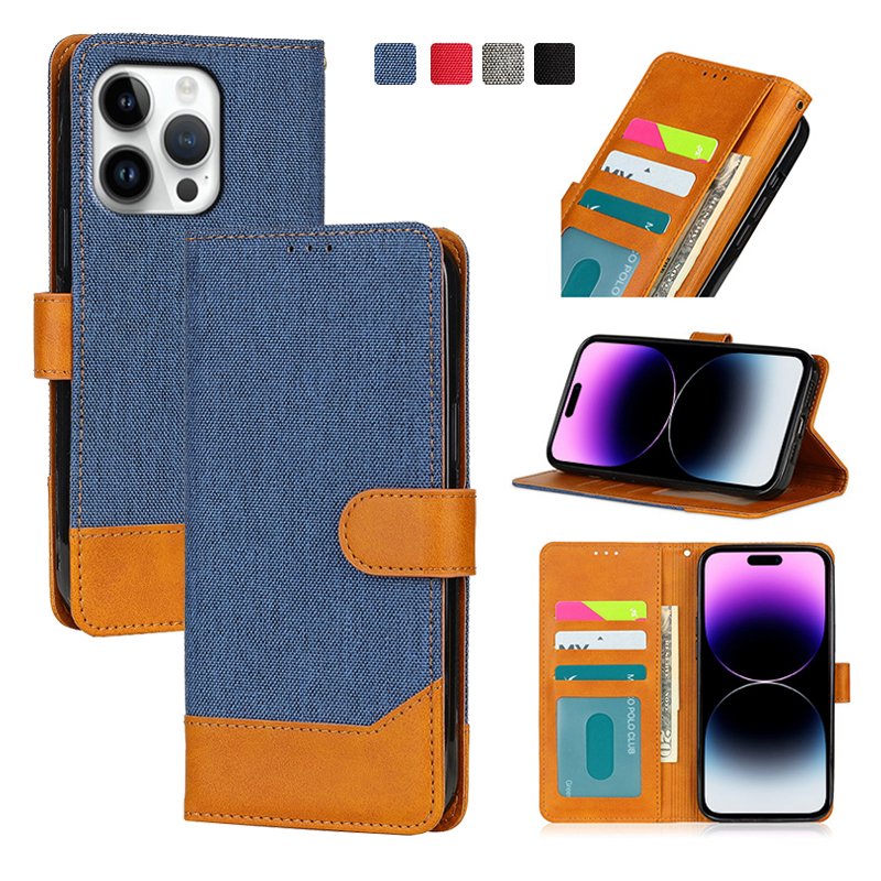 Leather Cases Flip Wallet Phone Case For iPhone 15 14 Pro 13 12 11 XS Max XR 6 7 8 Plus SE 2022 Protective Book Cover
