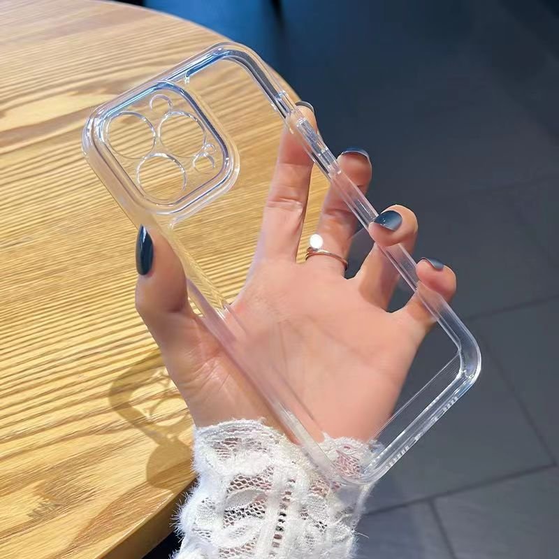 Wholesale Clear Case For Iphone 16 15 14 13 12 11 Pro Max Drop-resistant PC Transparent Airbag Custom Mobile Phone Case