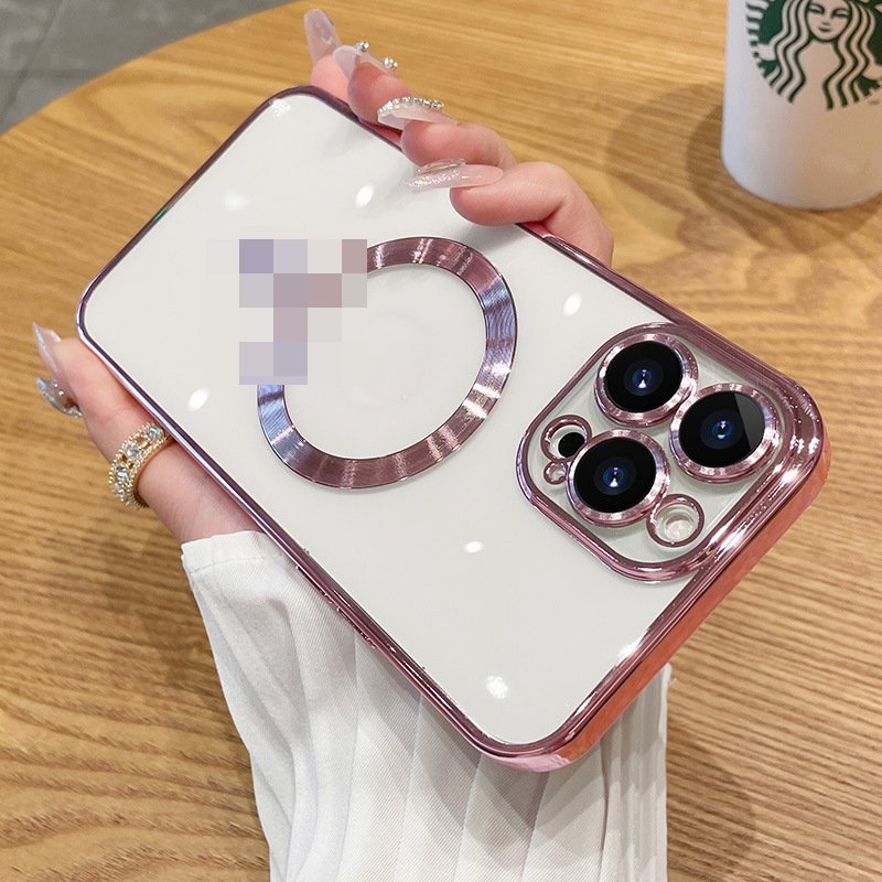 Luxury Plating Clear Soft Tpu Phone Case For iPhone 15 Ultra 15 Pro Max Lens Protector Wireless Charging Cover For iPhone 15