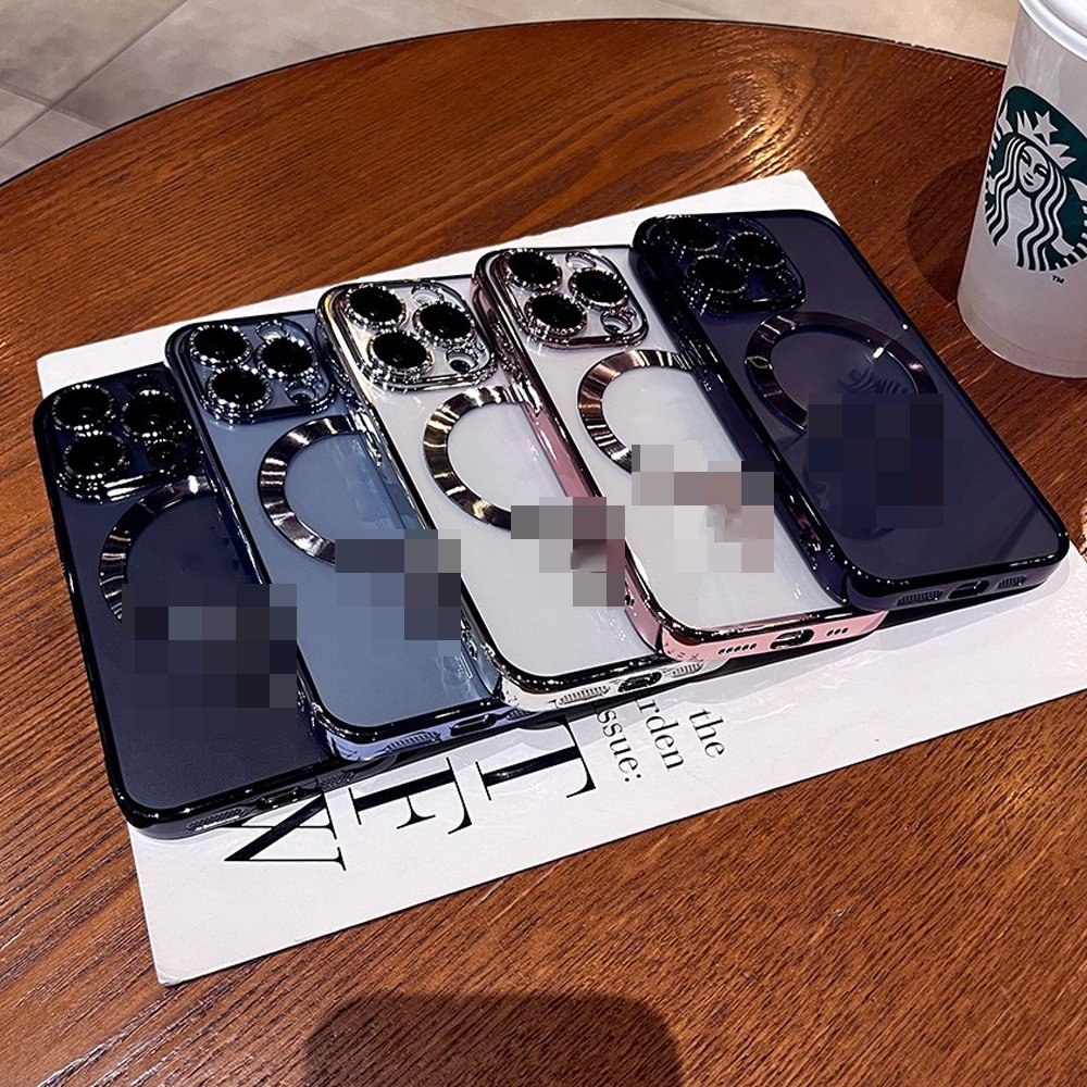 Luxury Plating Clear Soft Tpu Phone Case For iPhone 15 Ultra 15 Pro Max Lens Protector Wireless Charging Cover For iPhone 15