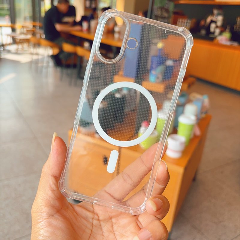 4 corners Acrylic and TPU 2in1Anti fall shell Magnetic mobile phone cases and covers for iphone 16 iphone16pro