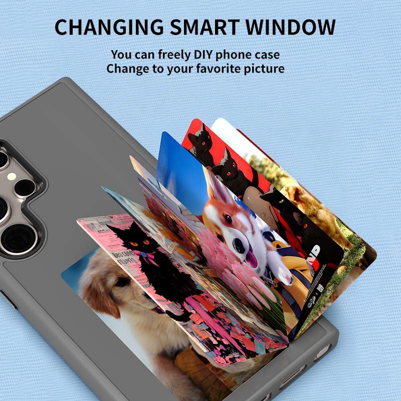 E Ink Screen Display Cute Case For Girls 360 Bumper Premium Shockproof Mobile Phone Case For Samsung Galaxy S24plus s22 ultra