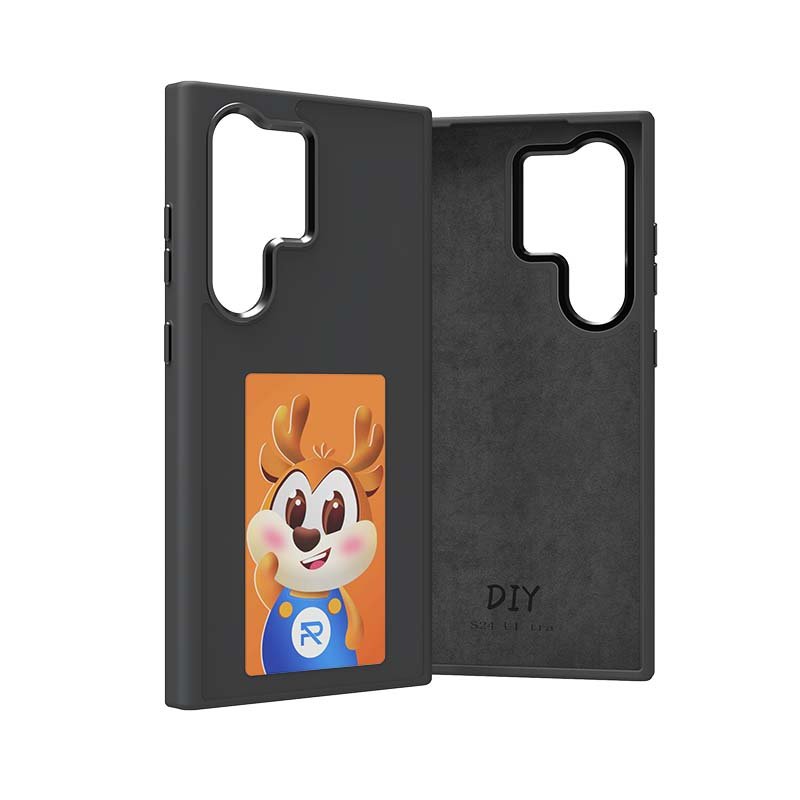 E Ink Screen Display Cute Case For Girls 360 Bumper Premium Shockproof Mobile Phone Case For Samsung Galaxy S24plus s22 ultra