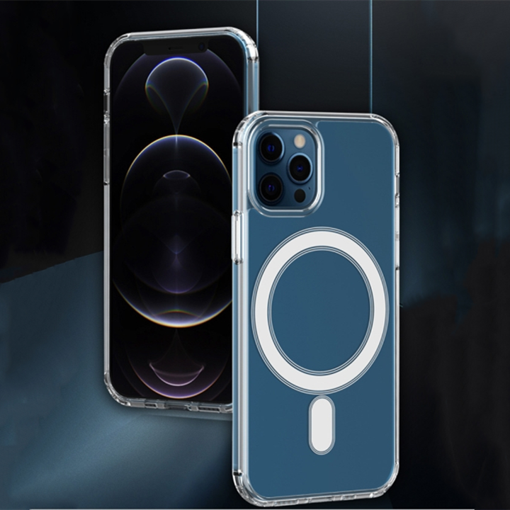 Wholesale TPU Acrylic Magnetic Transparent Phone Case Clear Back Cover For iPhone 16 15 14 pro max 13 12 mini 11 XS XR 7 8