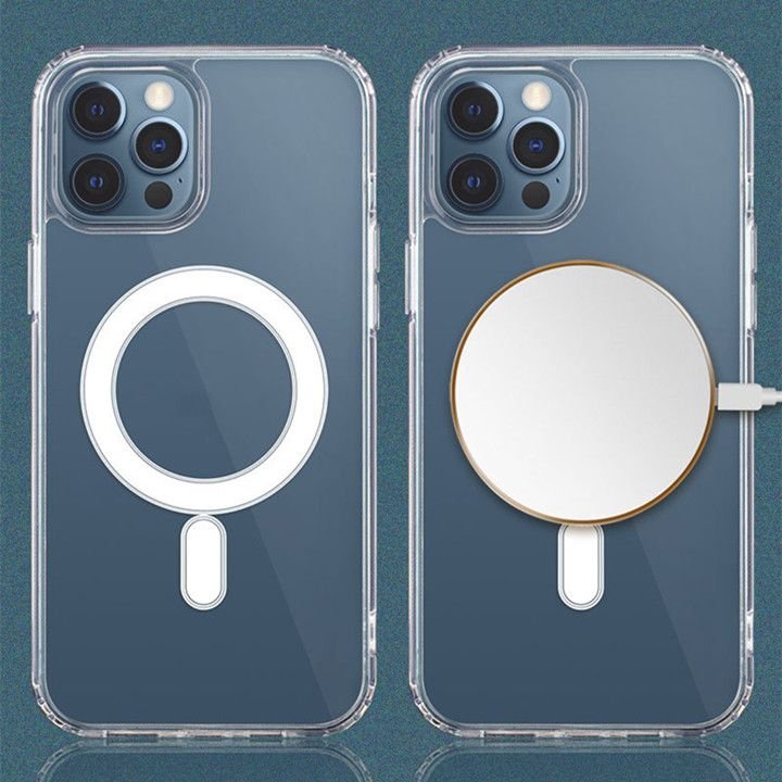 Wholesale TPU Acrylic Magnetic Transparent Phone Case Clear Back Cover For iPhone 16 15 14 pro max 13 12 mini 11 XS XR 7 8
