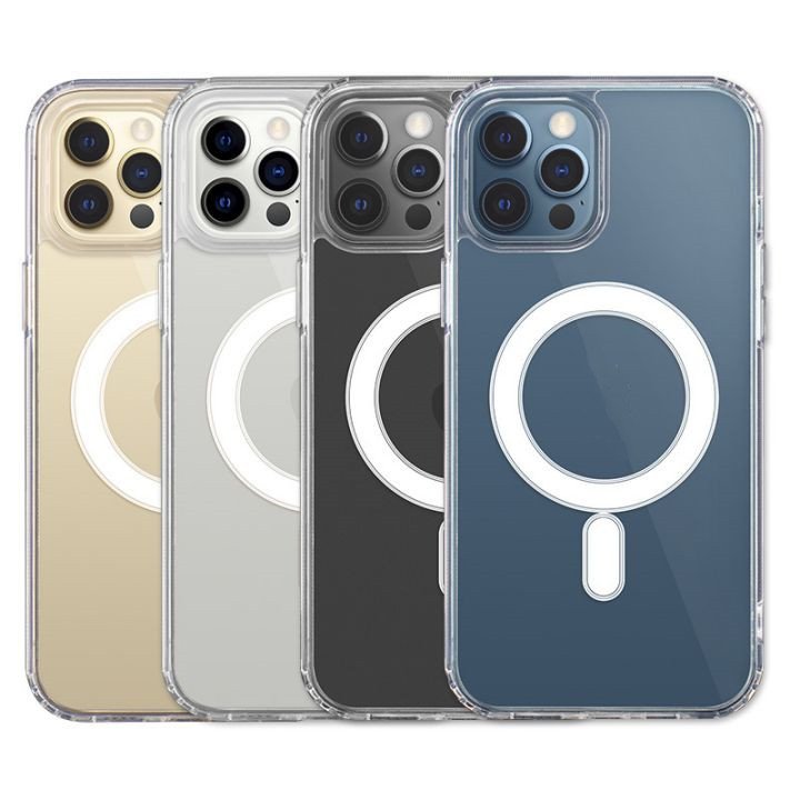 Wholesale TPU Acrylic Magnetic Transparent Phone Case Clear Back Cover For iPhone 16 15 14 pro max 13 12 mini 11 XS XR 7 8