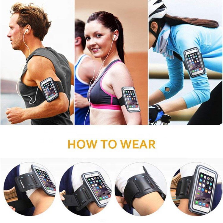 Cell Phone Running Armband with Airpods Zipper Pocket Armband Case Running Holder for iPhone 12 Pro