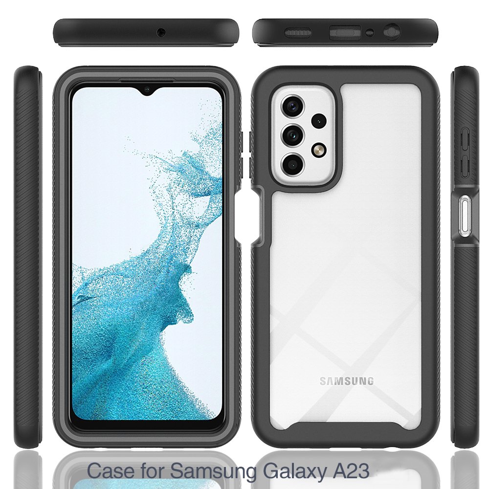 TPU Clear Acrylic Cover Cover PC Wholesale 3 in 1 for Samsung A04 A23 4G A13 A53 A73 5G A03S A03core 360 Full Cover Phone Case
