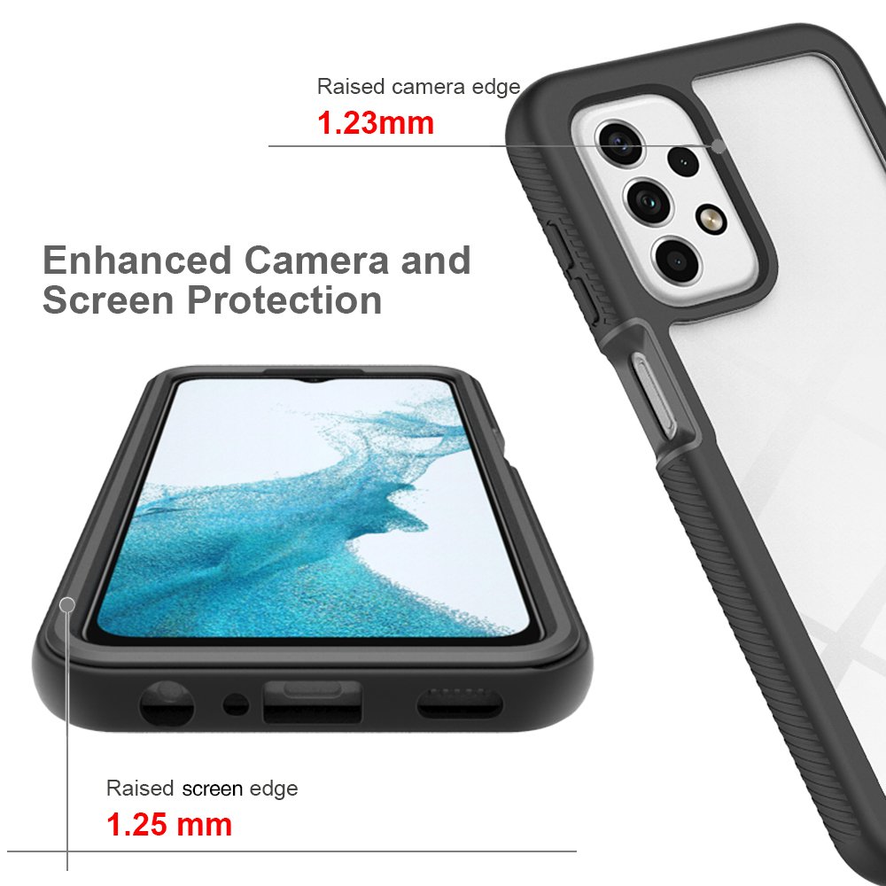 TPU Clear Acrylic Cover Cover PC Wholesale 3 in 1 for Samsung A04 A23 4G A13 A53 A73 5G A03S A03core 360 Full Cover Phone Case