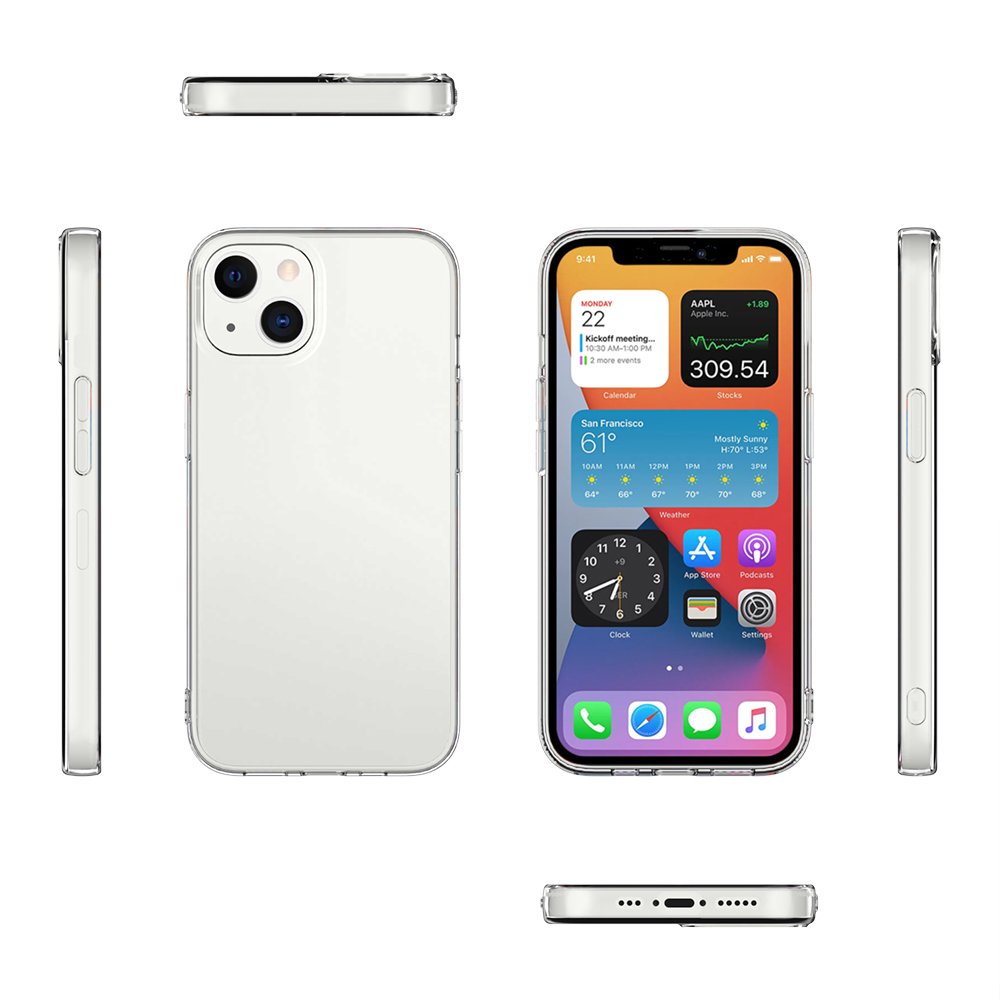 New arrival 2mm transparent clear TPU mobile phone case for iPhone 13 Pro