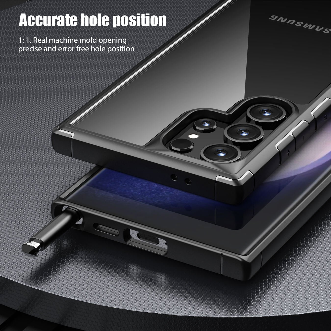 New mobile protective case TPU+PC blank edging back cover phone shockproof phone case for Samsung S23 S24 Plus