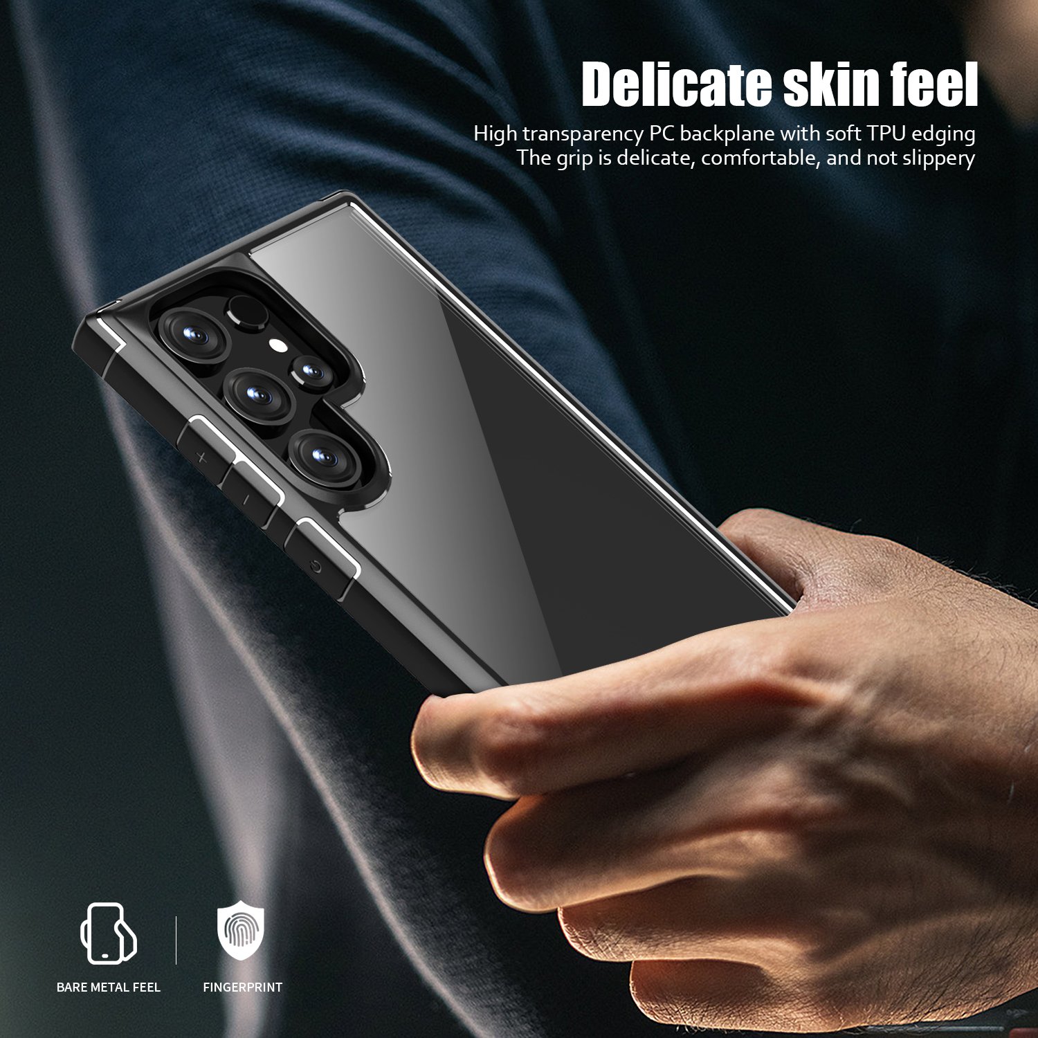 New mobile protective case TPU+PC blank edging back cover phone shockproof phone case for Samsung S23 S24 Plus