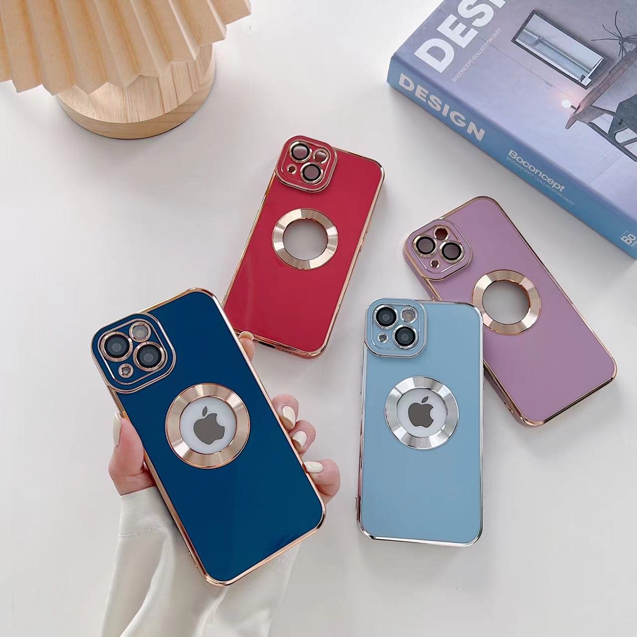 New phone Case Fine Hole Luxury 6D gold-plated soft TPU phone case with camera protection for iPhone 11 12 13 Pro Max