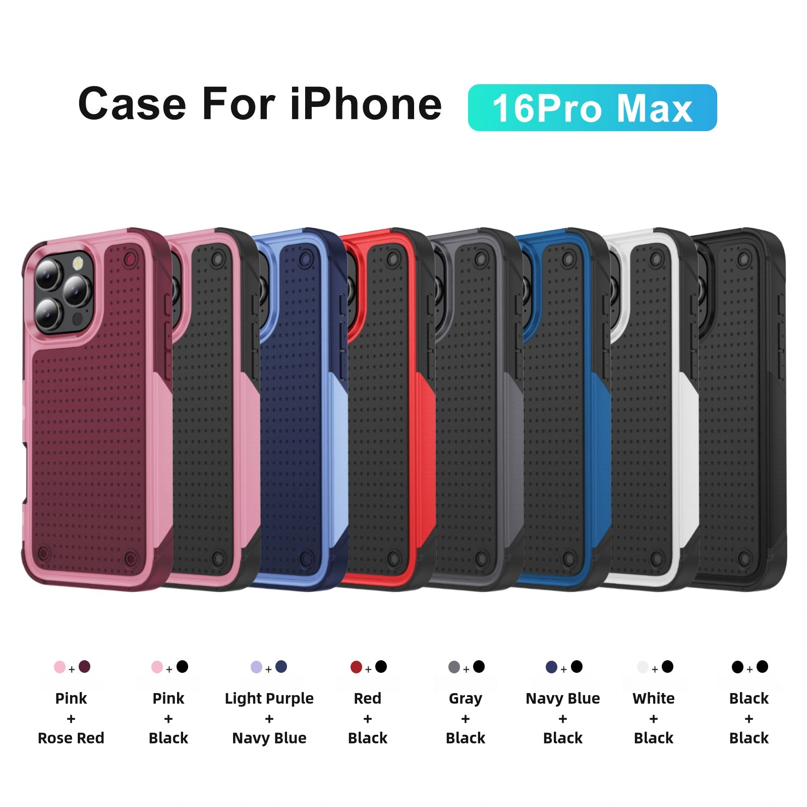 Dots Texture TPU PC Material Phone Case for iPhone 14 Pro Max 15 16 Plus Custom Logo Phone Case Shockproof Protective Cover Case