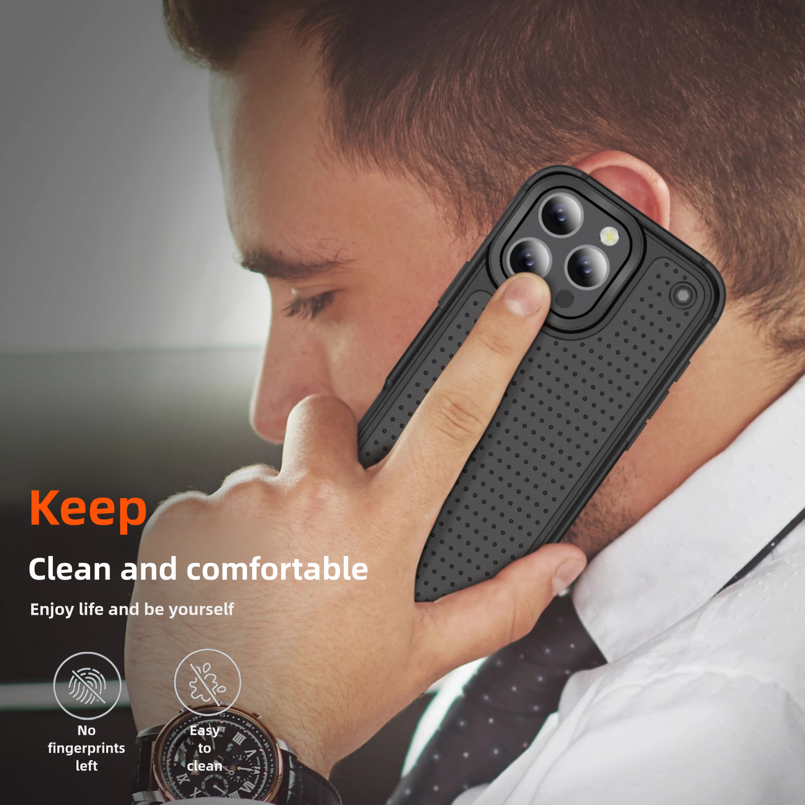 Dots Texture TPU PC Material Phone Case for iPhone 14 Pro Max 15 16 Plus Custom Logo Phone Case Shockproof Protective Cover Case