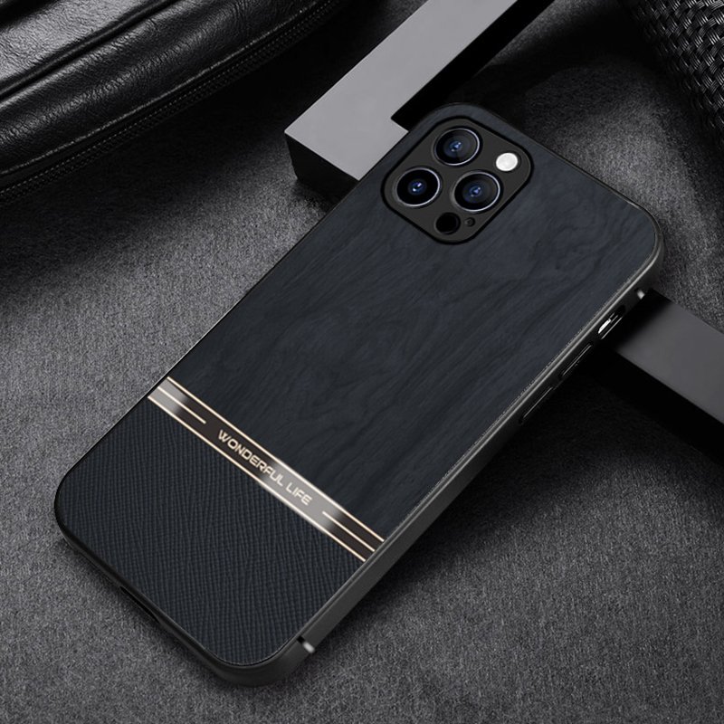 AilesTecca Fashion Unique Camera Lens Protection Leather Mobile Phone Case For iPhone 15 Pro Max Cell Phone Case For iPhone 14