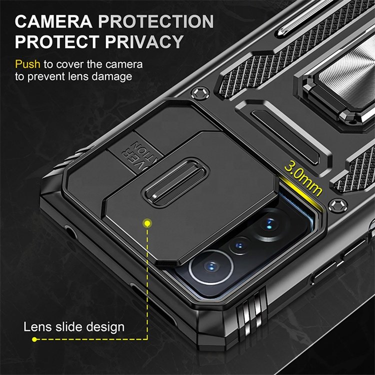 Magnetic Ring Kickstand for xiaomi 11t TPU PC Slide Camera Cover Coque Holder para Cell Mobile Phone case for xiaomi 11t pro