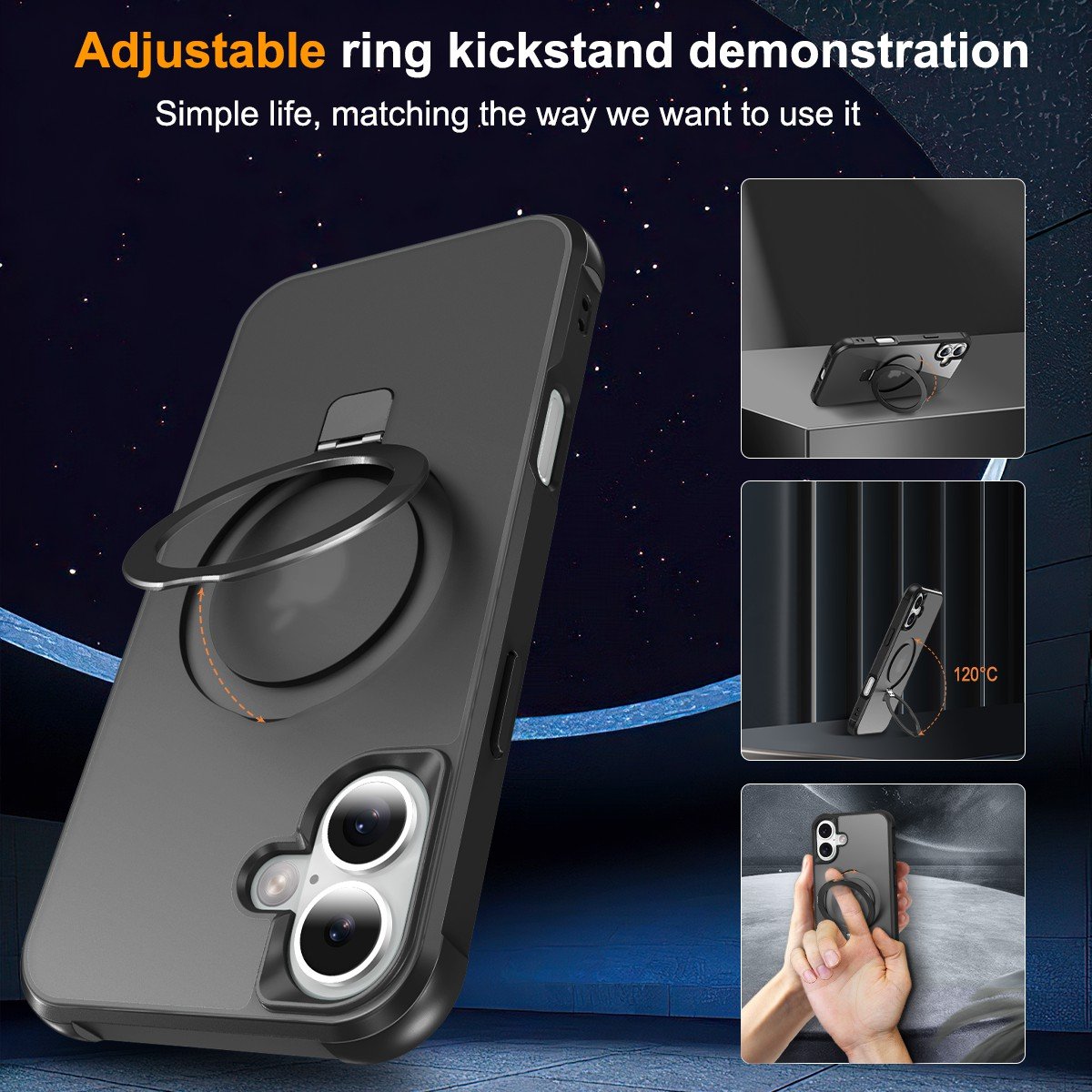 Wholesale Mobile Phone Case With Magnetic Invisible Stand for Phone 16 & iPhone 16 Plus