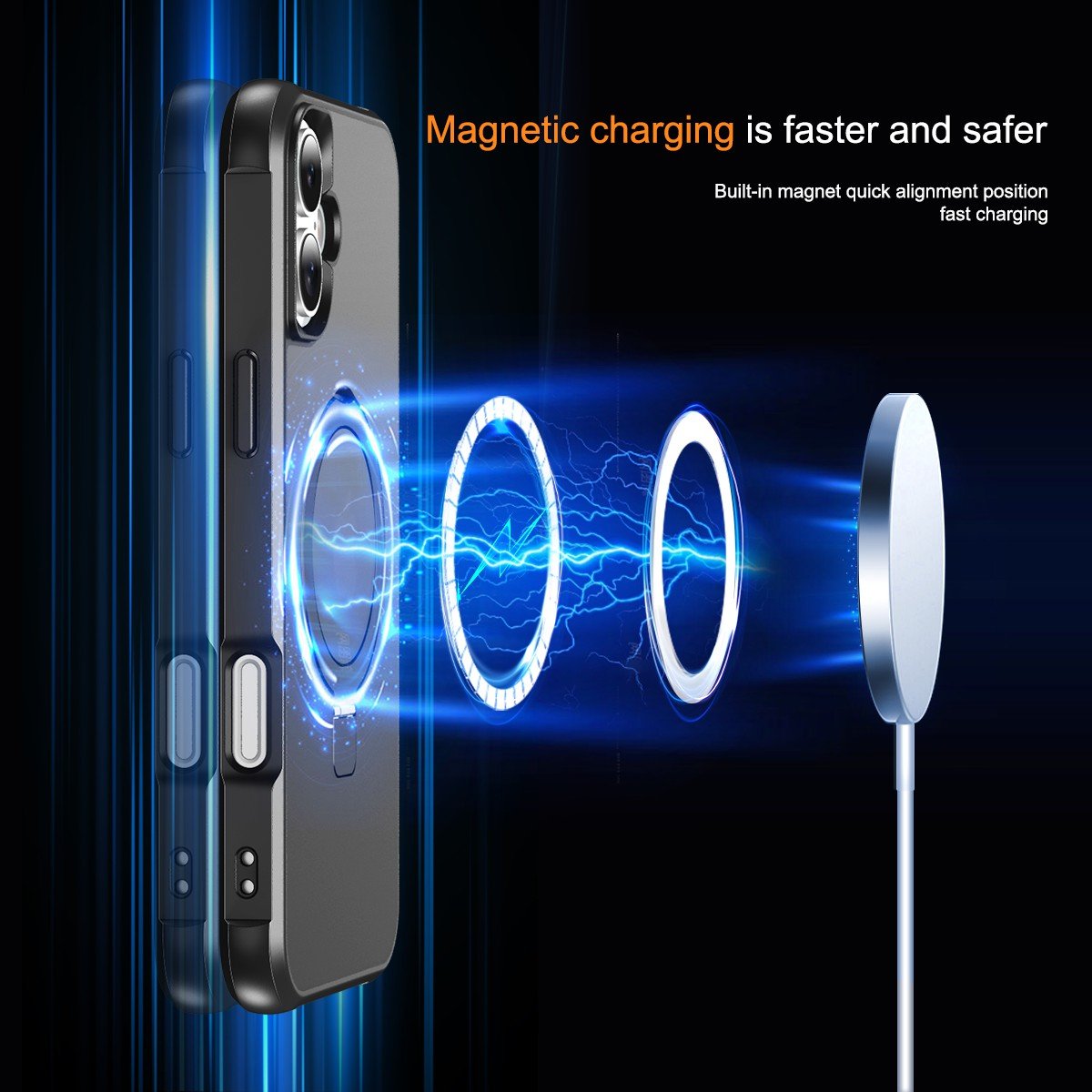 Wholesale Mobile Phone Case With Magnetic Invisible Stand for Phone 16 & iPhone 16 Plus