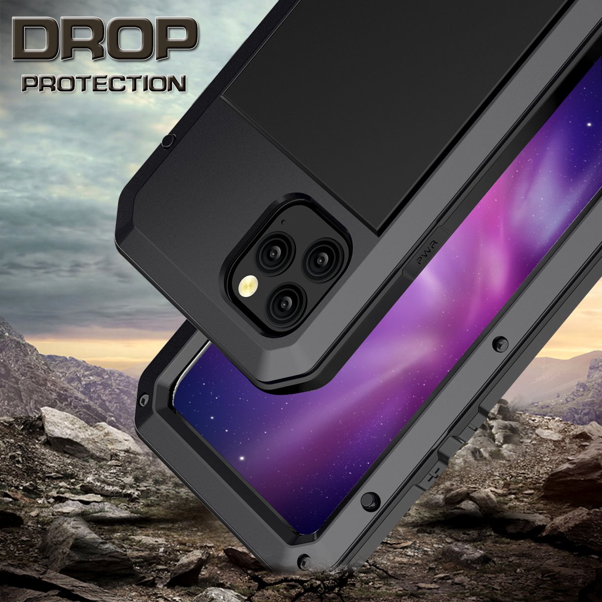 Factory new hot sale metal three anti-drop shockproof dustproof professional phone case protective cover for iPhone13/14/15/16