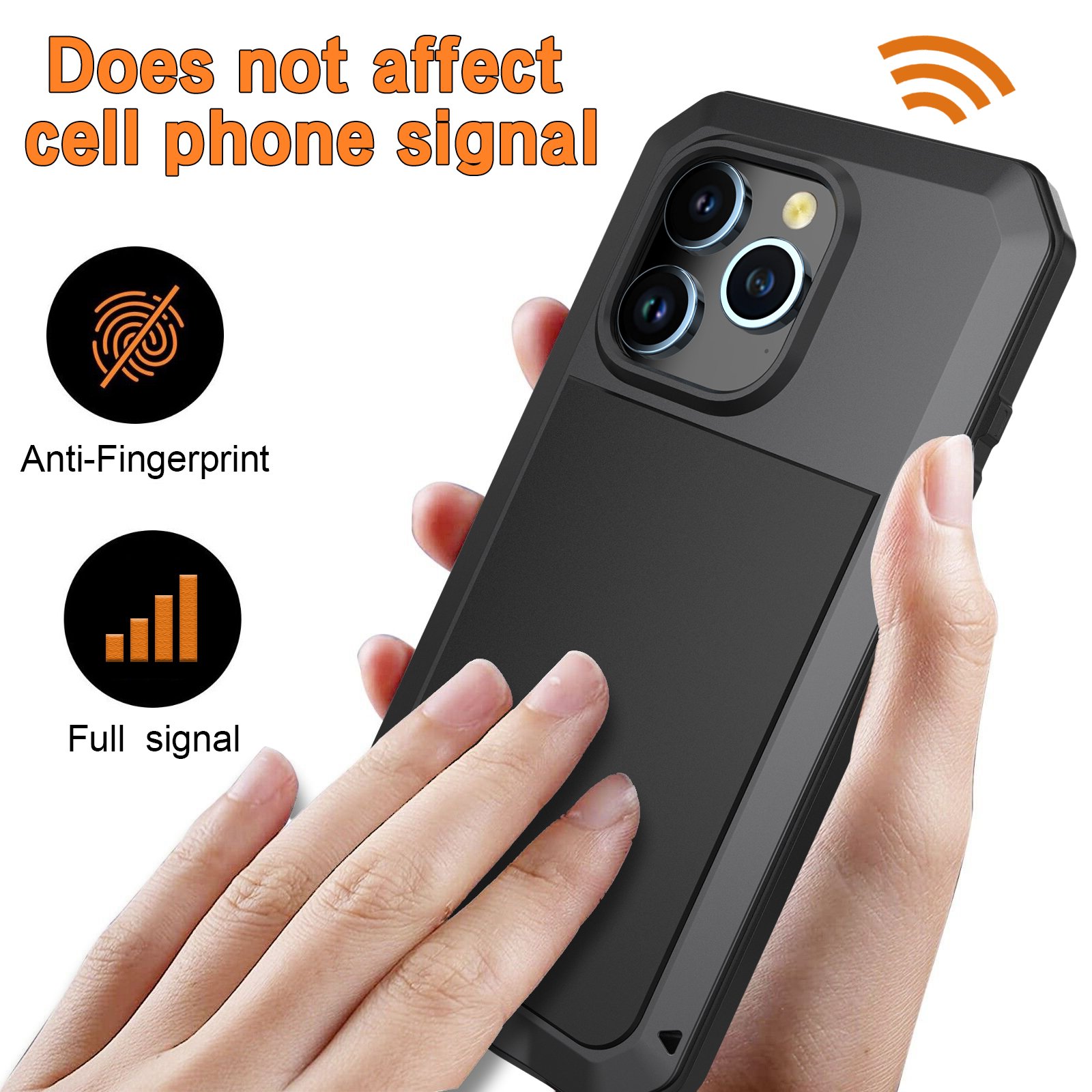 Factory new hot sale metal three anti-drop shockproof dustproof professional phone case protective cover for iPhone13/14/15/16