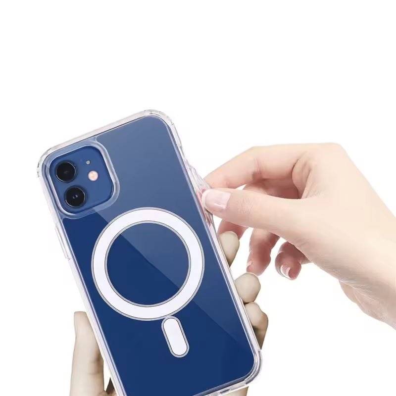 OEM Anti-shock Transparent Magnetic Wireless Charging Back Phone Cover for iPhone 16 Pro Max