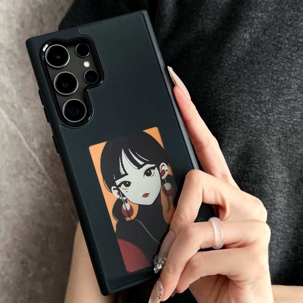 2024 New Designer NFC Smart E Ink Screen Display TPU Mobile Phone Case Cover DIY Protector for iPhone 16/15 Pro Max