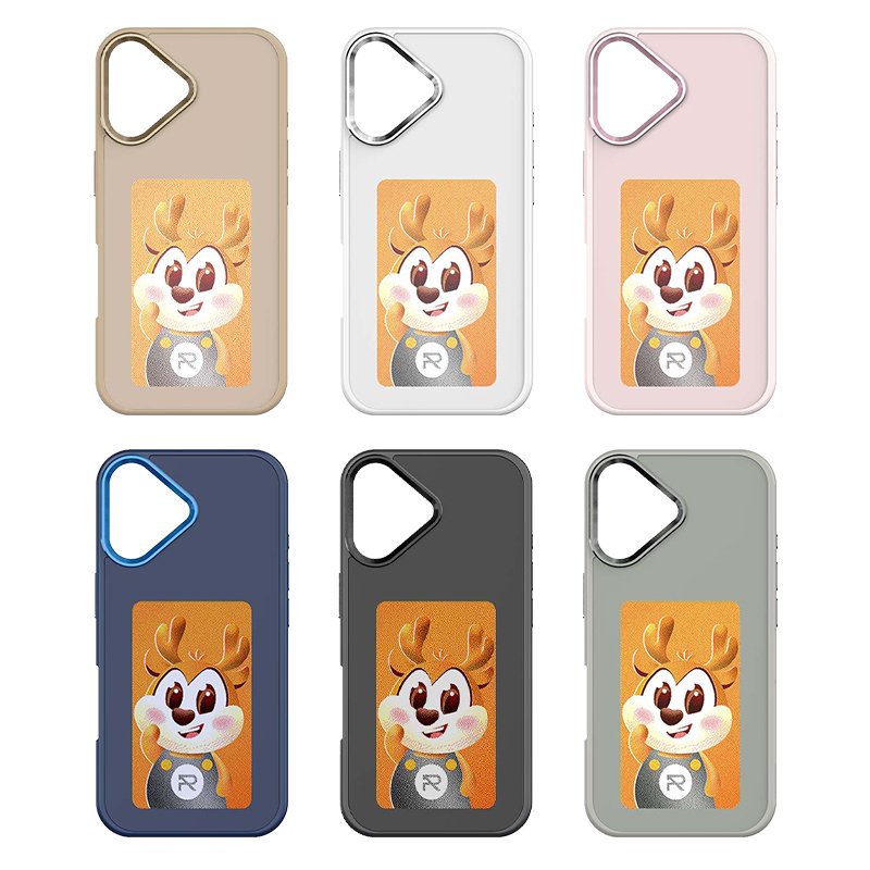 2024 New Designer NFC Smart E Ink Screen Display TPU Mobile Phone Case Cover DIY Protector for iPhone 16/15 Pro Max