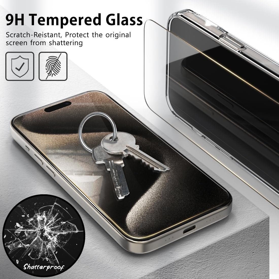 5 In 1 Bundle Transparent Magnetic Phone Case With Screen Protector 360 Hard Casing For IPhone 15 Pro Max Crystal Clear Covers