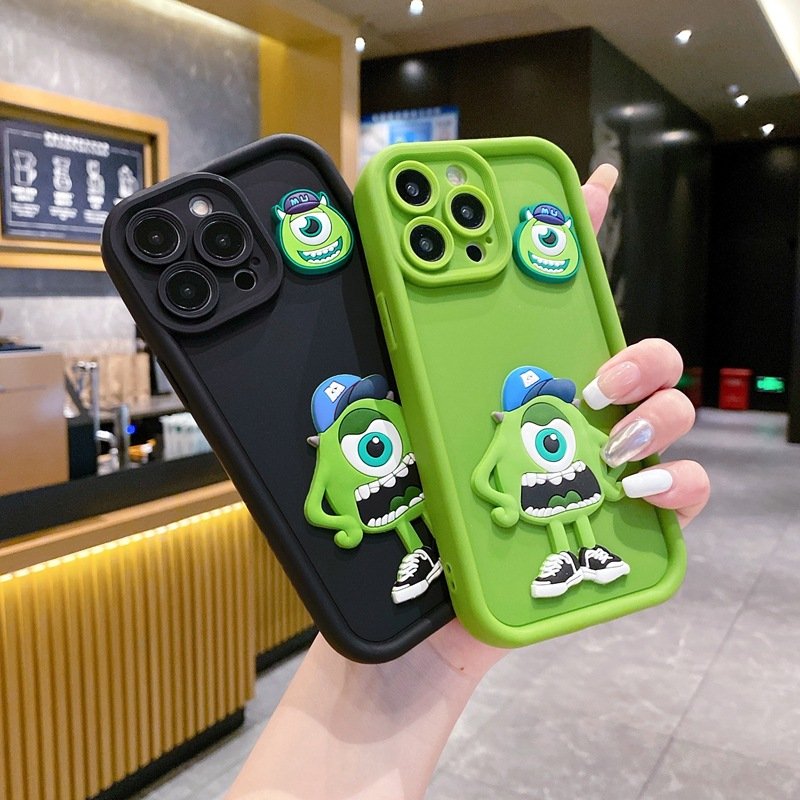 Cute 3D toy eye Monster silicone Mobile Phone Case For iPhone 16 15 14 13 12 11 Pro max Cartoon DIY tpu Shockproof Back Cover
