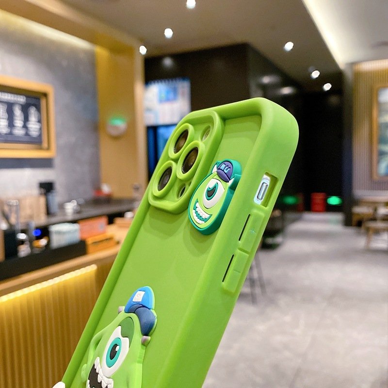 Cute 3D toy eye Monster silicone Mobile Phone Case For iPhone 16 15 14 13 12 11 Pro max Cartoon DIY tpu Shockproof Back Cover