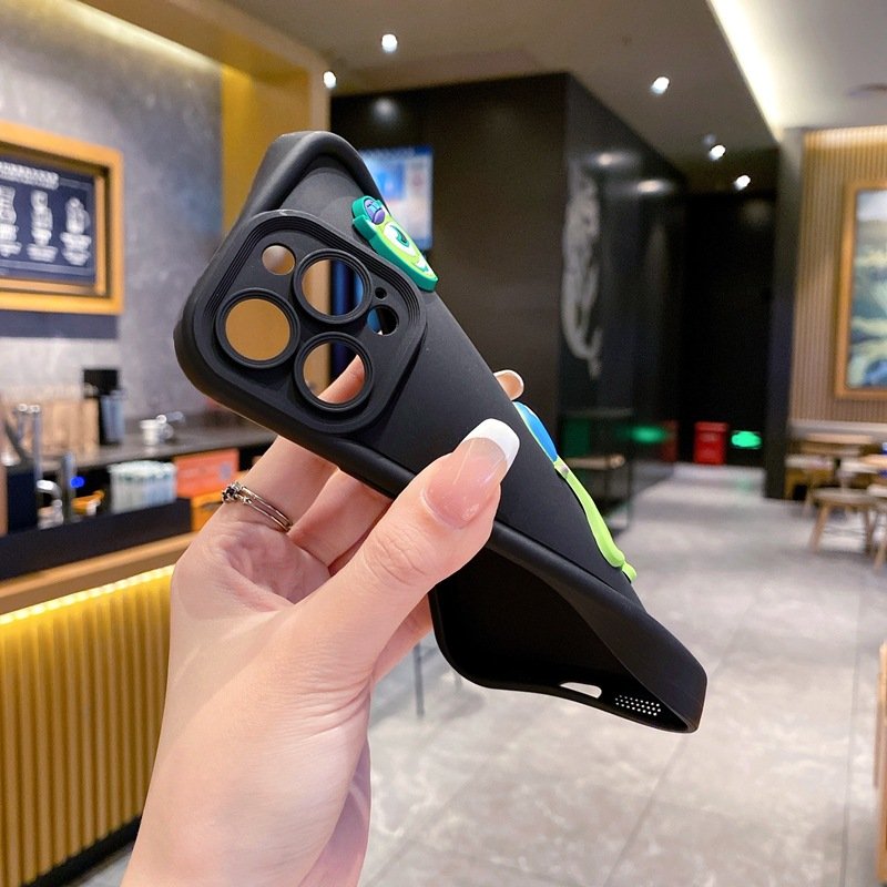 Cute 3D toy eye Monster silicone Mobile Phone Case For iPhone 16 15 14 13 12 11 Pro max Cartoon DIY tpu Shockproof Back Cover