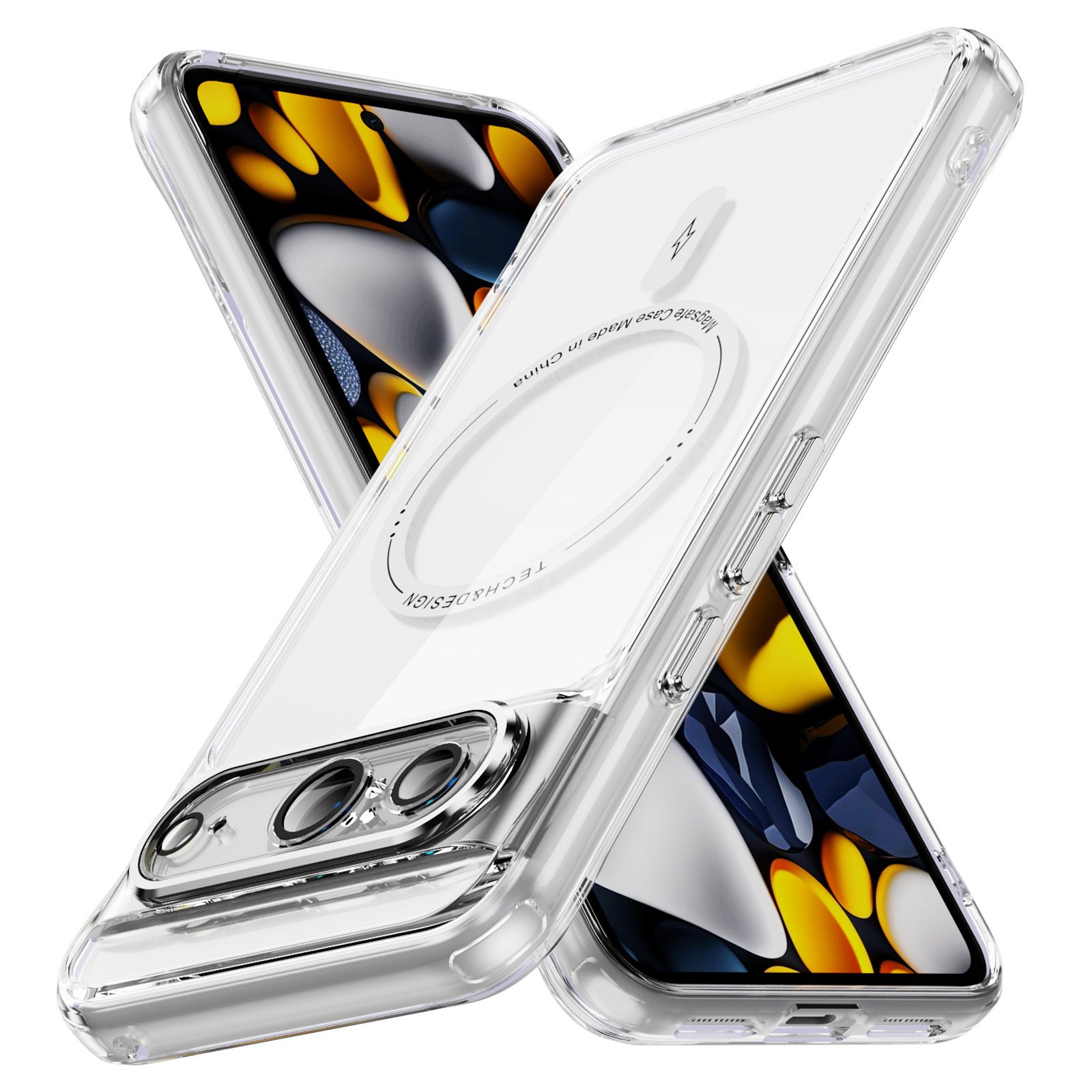 For Google Pixel 8 Pro Case Transparent Shockproof Magnetic Mobile Phone Cases For Google Pixel 8