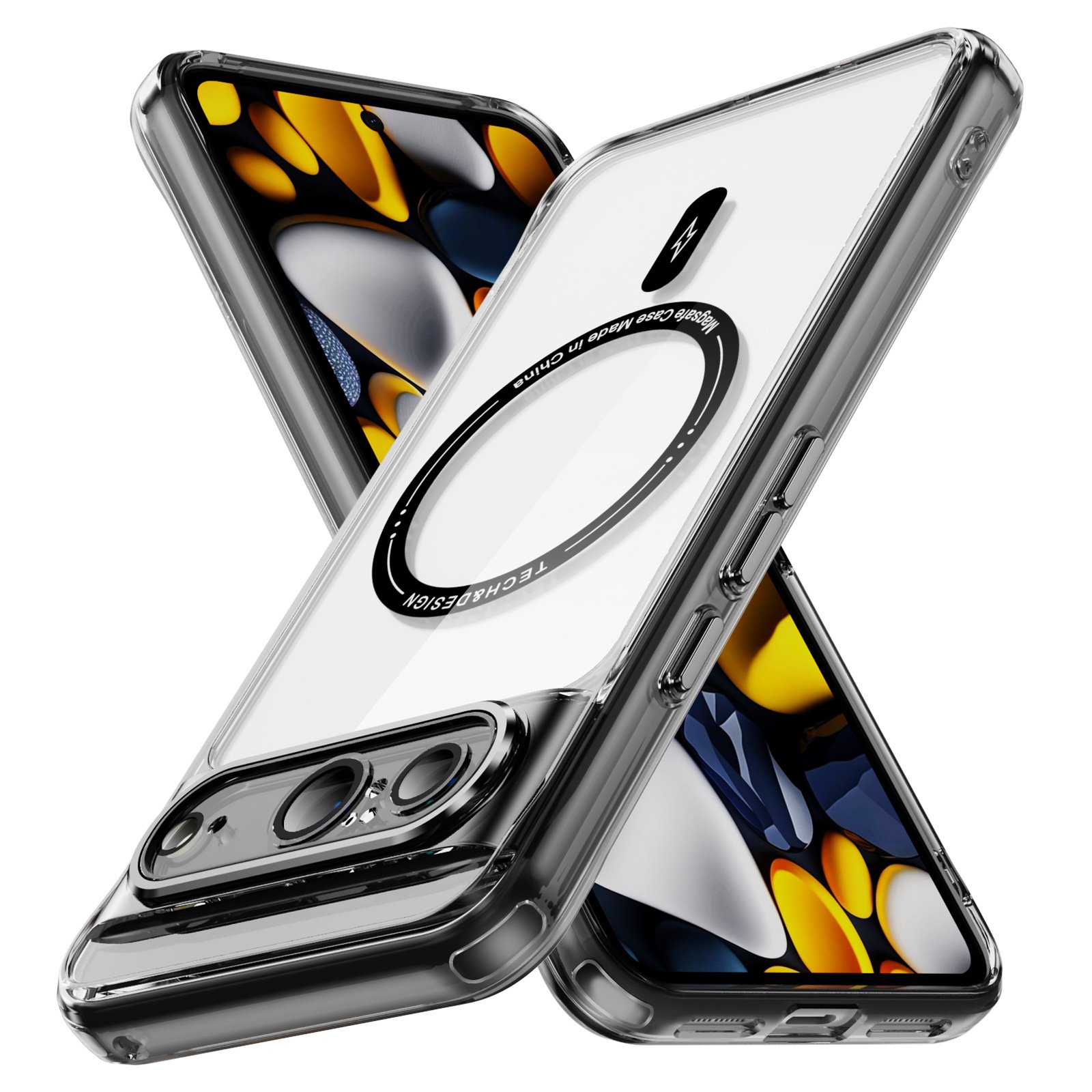 For Google Pixel 8 Pro Case Transparent Shockproof Magnetic Mobile Phone Cases For Google Pixel 8