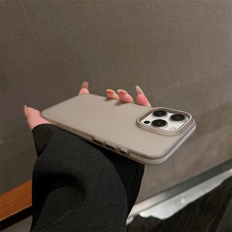 Anti Slip Edge Matte Corrugated Mist Phone Shell For iPhone 15 Pro Max For iPhone 14 13 Pro Slim PC Shatter-resistant Cover
