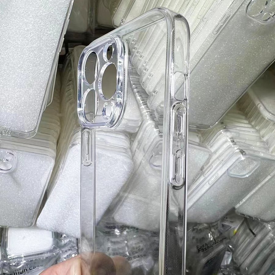 For iPhone 16 Transparent Shockproof TPU Phone Case for iPhone 14 XS XR 11 12 13 15 Pro Clear Phone Cover for iPhone 16 Pro Max