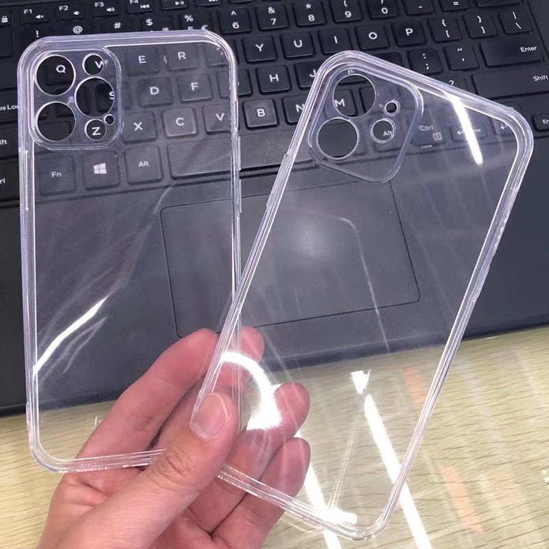 For iPhone 16 Transparent Shockproof TPU Phone Case for iPhone 14 XS XR 11 12 13 15 Pro Clear Phone Cover for iPhone 16 Pro Max