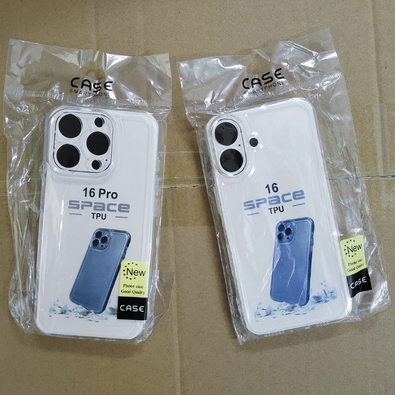 Full Cover Space Transparent Clear Soft TPU Mobile Phone Case For Phone 16 15 14 13 12 11 Pro Max