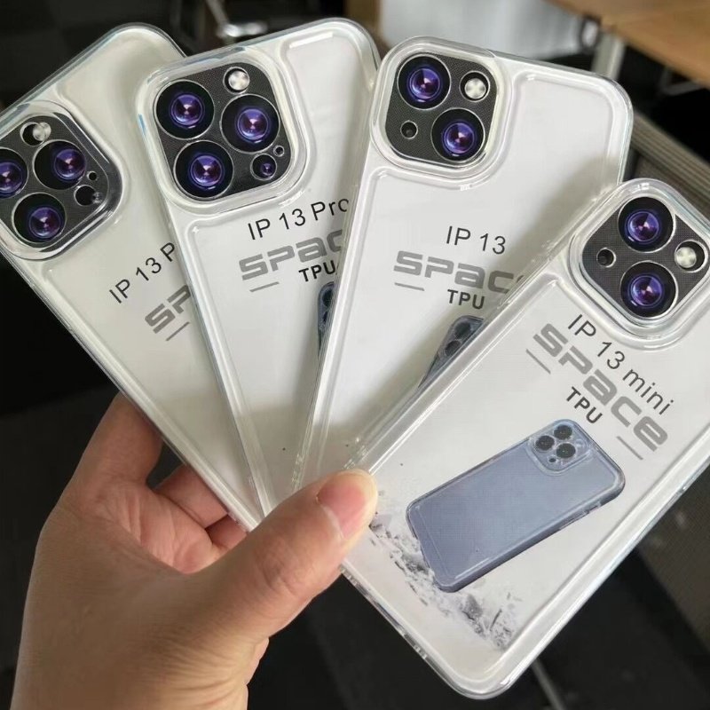 Full Cover Space Transparent Clear Soft TPU Mobile Phone Case For Phone 16 15 14 13 12 11 Pro Max