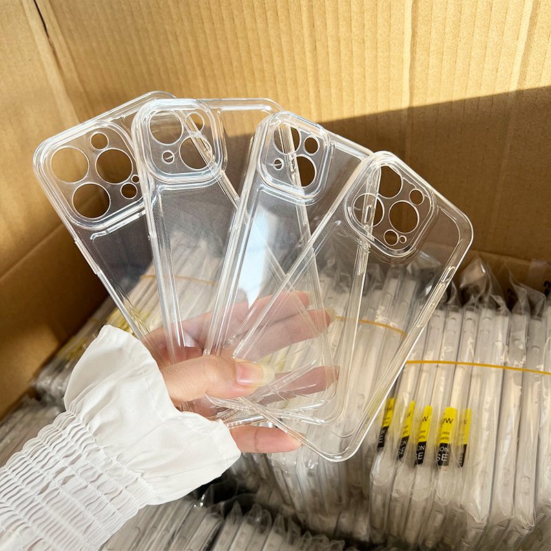 Full Cover Space Transparent Clear Soft TPU Mobile Phone Case For Phone 16 15 14 13 12 11 Pro Max