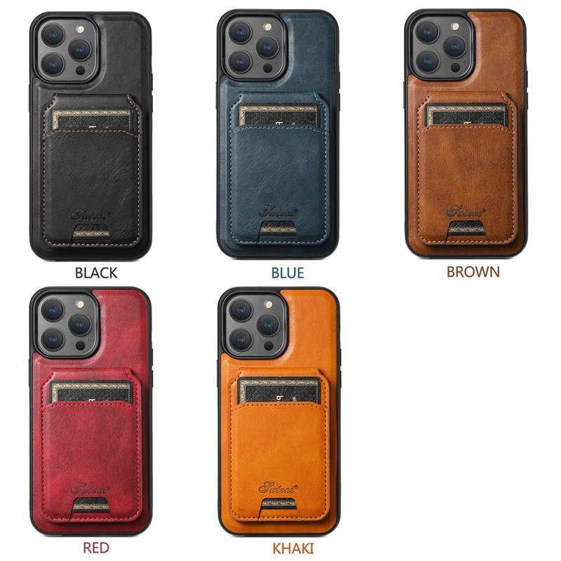 Detachable Wallet Case for iPhone 16 with Card Slots Holder Premium PU Leather Magnetic Kickstand Shockproof Mobile Phone Cover