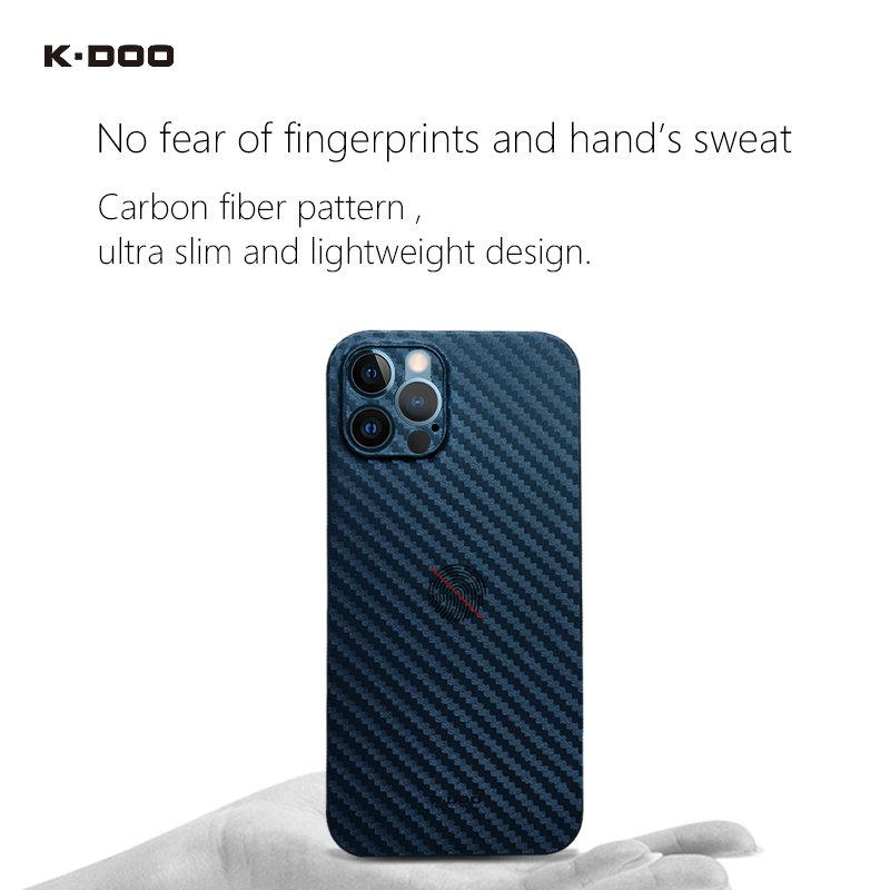 K-Doo Air Carbon extreme thin slim mobile phone protective case pp paper back cover for iphone12/12mini/12pro/12promax